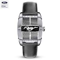 Ford Leather Watch Has Flip Cover Inspired By Mustang Grille