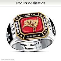 Tampa Bay Buccaneers Super Bowl LV Personalized Fan Ring