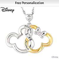Disney Forever Love Personalized Pendant Necklace