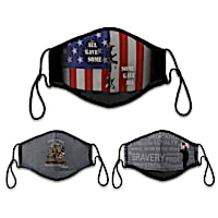 3 Military Tribute Adult Face Masks