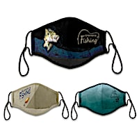 3 Fishing Themed Adult Face Masks