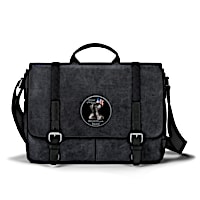Home Of The Free Canvas Messenger Bag With Applique Patch