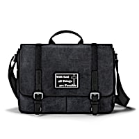 "All Things Are Possible" Men's Washed Canvas Messenger Bag