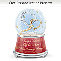 My Heart, My World Love Personalized Glitter Globe