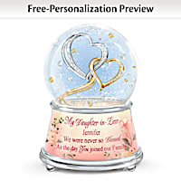 Musical Glitter Globe Personalized For Your Daughter-In-Law