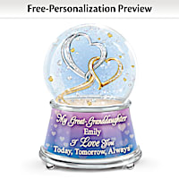 My Heart, My World Personalized Glitter Globe