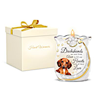 "Dachshunds Are Sent From Above" Porcelain Candleholder