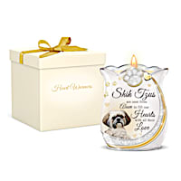 "Shih Tzus Are Sent From Above" Porcelain Candleholder