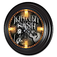 Johnny Cash Illuminated Indoor/Outdoor Atomic Wall Clock