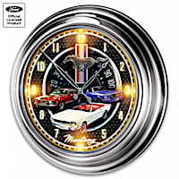Ford Mustang Illuminated Atomic Wall Clock