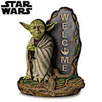 STAR WARS Master Yoda Welcome Sign With Solar-Powered Lights