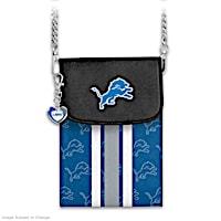 Lions Crossbody Cell Phone Bag With Logo Charm