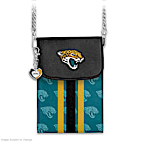 Jaguars Crossbody Cell Phone Bag With Logo Charm