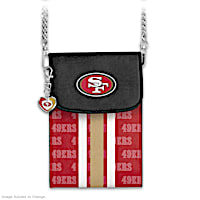 49ers Crossbody Cell Phone Bag With Logo Charm