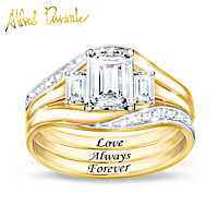 Alfred Durante "Love, Always, Forever" Topaz Stacking Rings