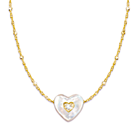 Mother Of Pearl And Diamond Necklace For Your Granddaughter