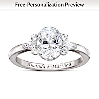 Radiating With Love Personalized Ring