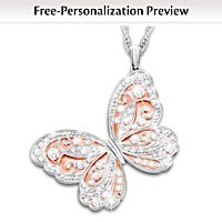 Spread Your Wings & Fly Personalized Pendant Necklace