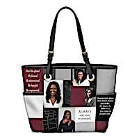 Be Empowered Michelle Obama Shoulder Tote Bag With Quotes