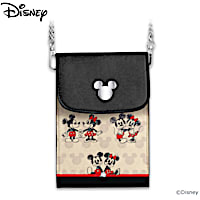 Mickey Mouse And Minnie Mouse Crossbody Cell Phone Bag