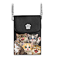 Kayomi Harai "Cats With Purr-sonality" Cell Phone Bag