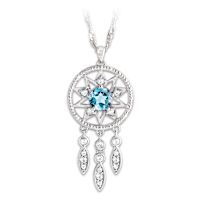 Genuine Topaz Follow Your Dreams Daughter Pendant Necklace
