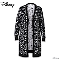 Disney Mickey Mouse Women's Knee-Length Knit Cardigan