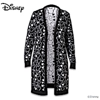 Disney Mickey Mouse Women's Knee-Length Knit Cardigan