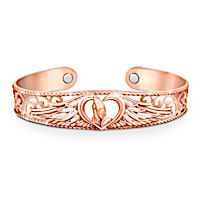 Healing Prayers Solid Copper And Crystal Cuff Bracelet