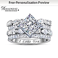 Bradford exchange diamond stacking rings deals