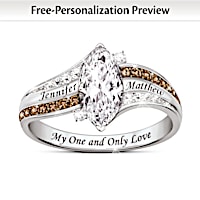 "My One And Only Love" Ring Personalized With Your 2 Names