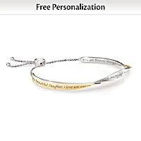 Daughter, I Believe In You Bracelet And Personalized Card