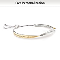 Daughter, I Believe In You Bracelet And Personalized Card