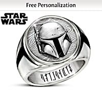 STAR WARS Boba Fett Ring With Your Name In Mandalorian