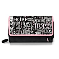 "Hope For a Cure" Breast Cancer Awareness Trifold Wallet