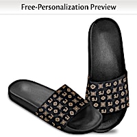 Personalized Women's Slide Sandals With Your Initials