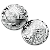 The History Of Aviation P-51 90&#37; Silver Piedfort Coin