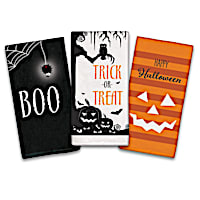 "Halloween Spook-tacular" Set Of 3 Kitchen Hand Towels