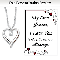 "Gift From The Heart" Diamond Necklace And Personalized Card