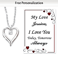 "Gift From The Heart" Diamond Necklace And Personalized Card