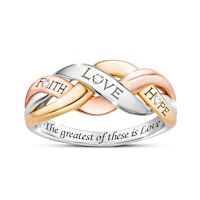 Genuine Diamond God's Love Braided Ring