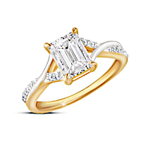 1.4-Carat White Emerald & White Topaz Pure Perfection Ring