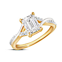 1.4-Carat White Emerald & White Topaz Pure Perfection Ring