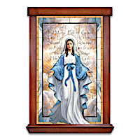 "Mary's Grace" Illuminated Stained-Glass Wall Decor