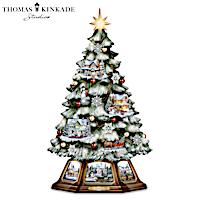 Thomas Kinkade A Warm Holiday Homecoming Christmas Tree