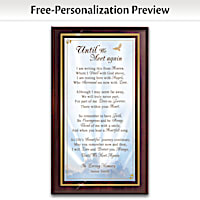Until We Meet Again Personalized Poem Plaque With Name