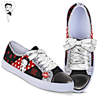 Betty Boop Ever-Sparkle Glitter Women's Canvas Sneakers
