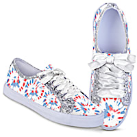 Patriotic Tie-Dye Ever-Sparkle Women's Shoes