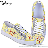 Disney Winnie The Pooh Women's Sneakers With Glitter Trim
