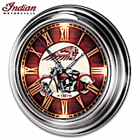 Indian Motorcycle Light-Up Atomic Wall Clock